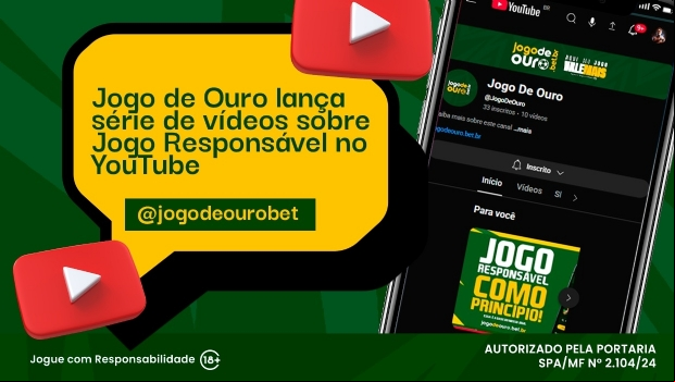 Jogo de Ouro lança série de vídeos sobre Jogo Responsável no YouTube